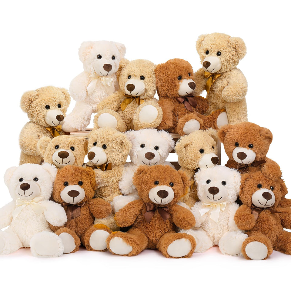 MaoGoLan 15-pack teddy bears bulk for baby showers adds cute décor.