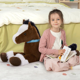 MaoGoLan 33-inch plush horse pillow cozy bedtime companion