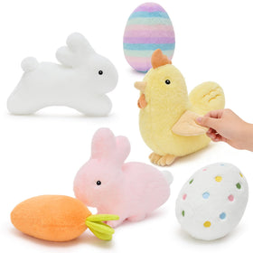 MaoGoLan 6-pack plush rabbits for kids, soft and huggable Easter decor