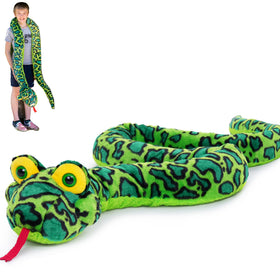 MaoGoLan 98-inch giant snake plush ready for cozy hugs.