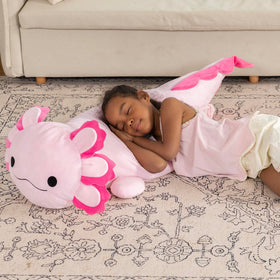 MaoGoLan axolotl decorative centerpiece adding whimsy to beds and sofas