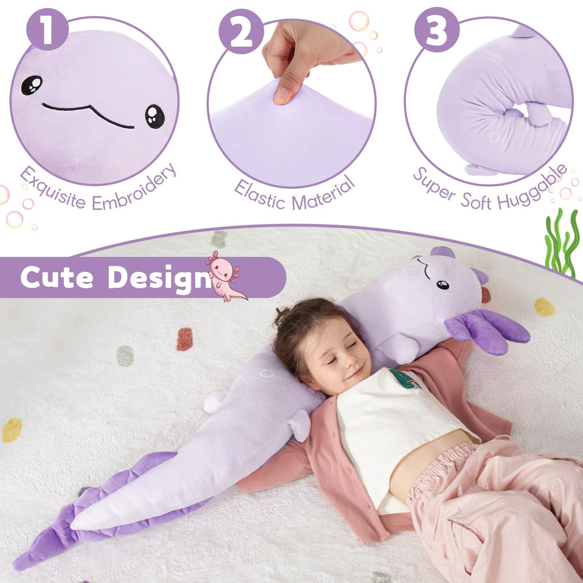 MaoGoLan Plush Pillow offers soft, skin-friendly comfort and comforting hugs.