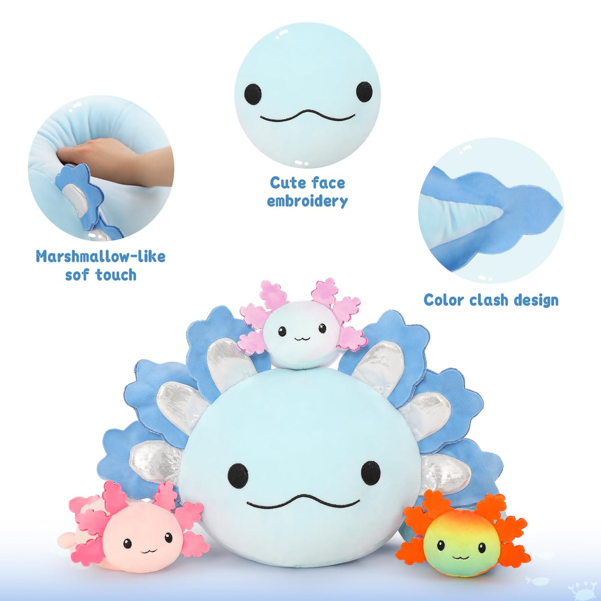 MaoGoLan gift-ready axolotl plush, perfect for holidays and special occasions.