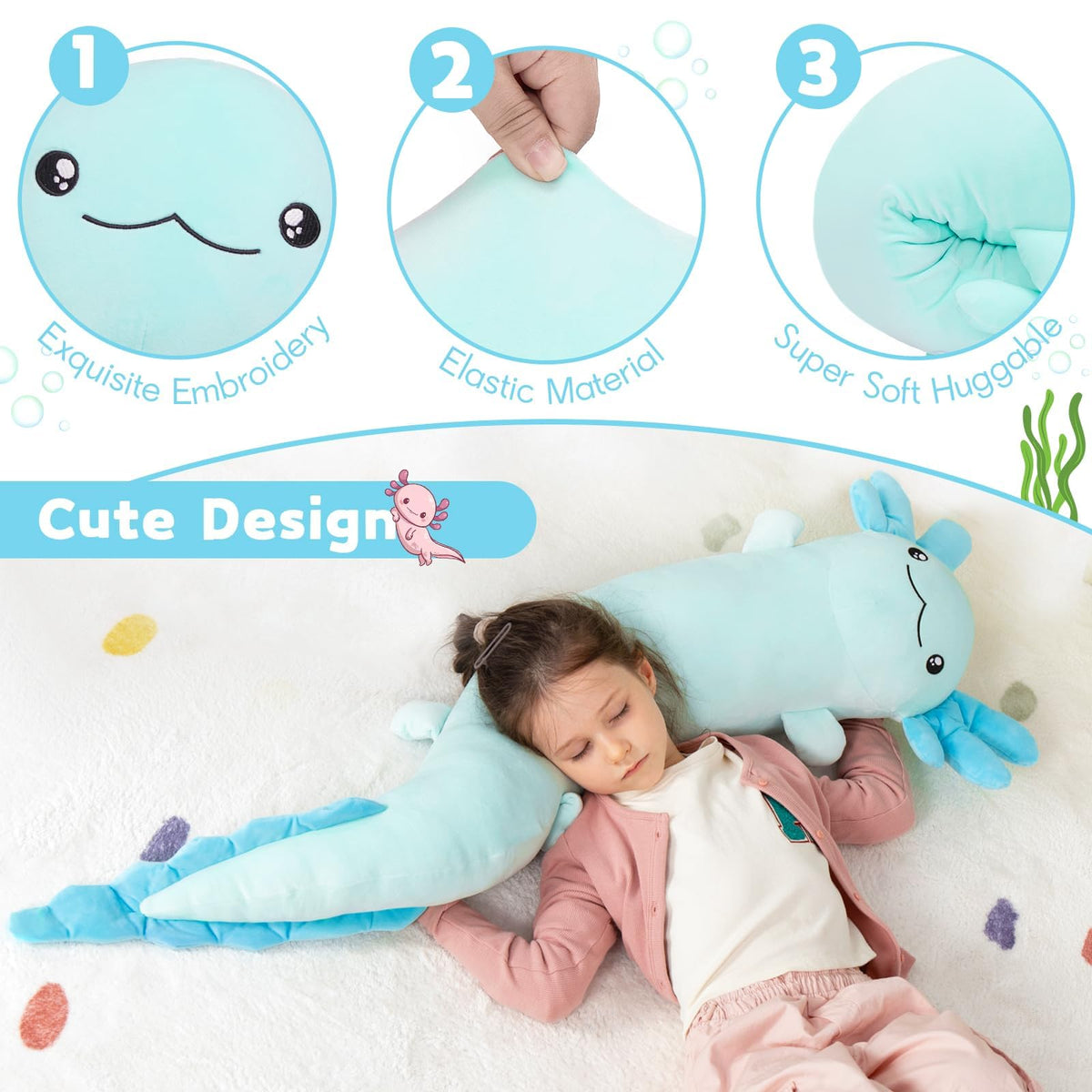 MaoGoLan axolotl plush makes a gift idea for birthdays or holidays
