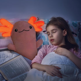 Soft axolotl plush makes a festive, gift-ready keepsake.