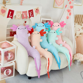 MaoGoLan axolotl plush as a playful holiday gift and party decoration