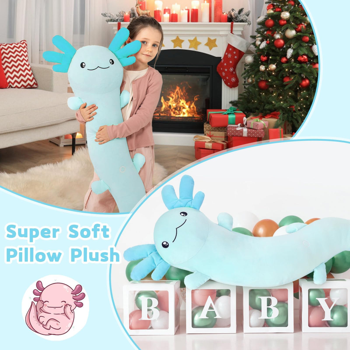 MaoGoLan giant axolotl plush XL size for hugging and display