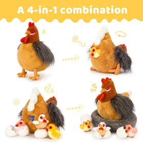MaoGoLan baby chick inside hen plush encourages gentle play and storytelling.