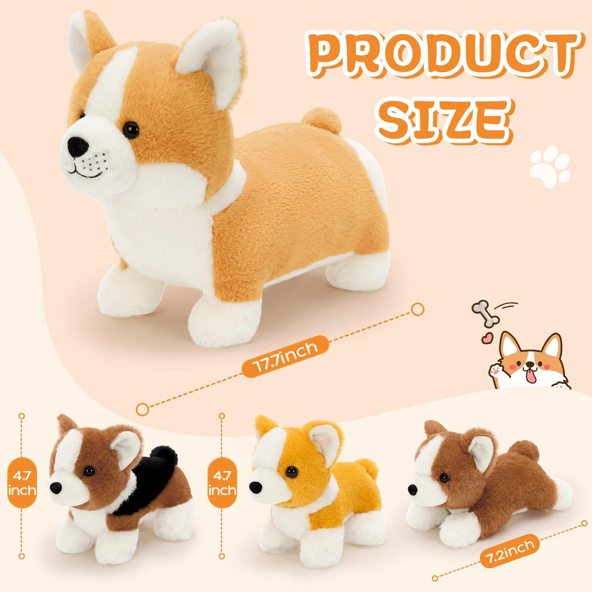MaoGoLan baby corgi plush puppy 2, perfect for imaginative play.