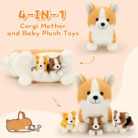 MaoGoLan baby corgi plush puppy 3, lightweight companion for travel.