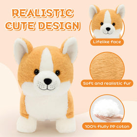MaoGoLan baby corgi plush puppy 4, safe fabric for gentle play.