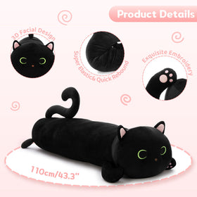MaoGoLan 44-inch cat plush doubles as a comforting nap pillow.