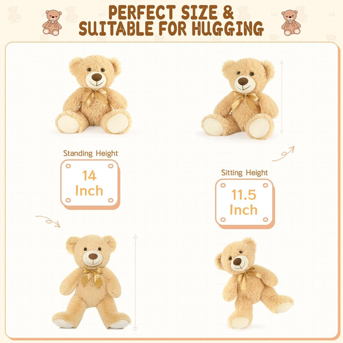 MaoGoLan teddy bears brighten weddings and party tables.
