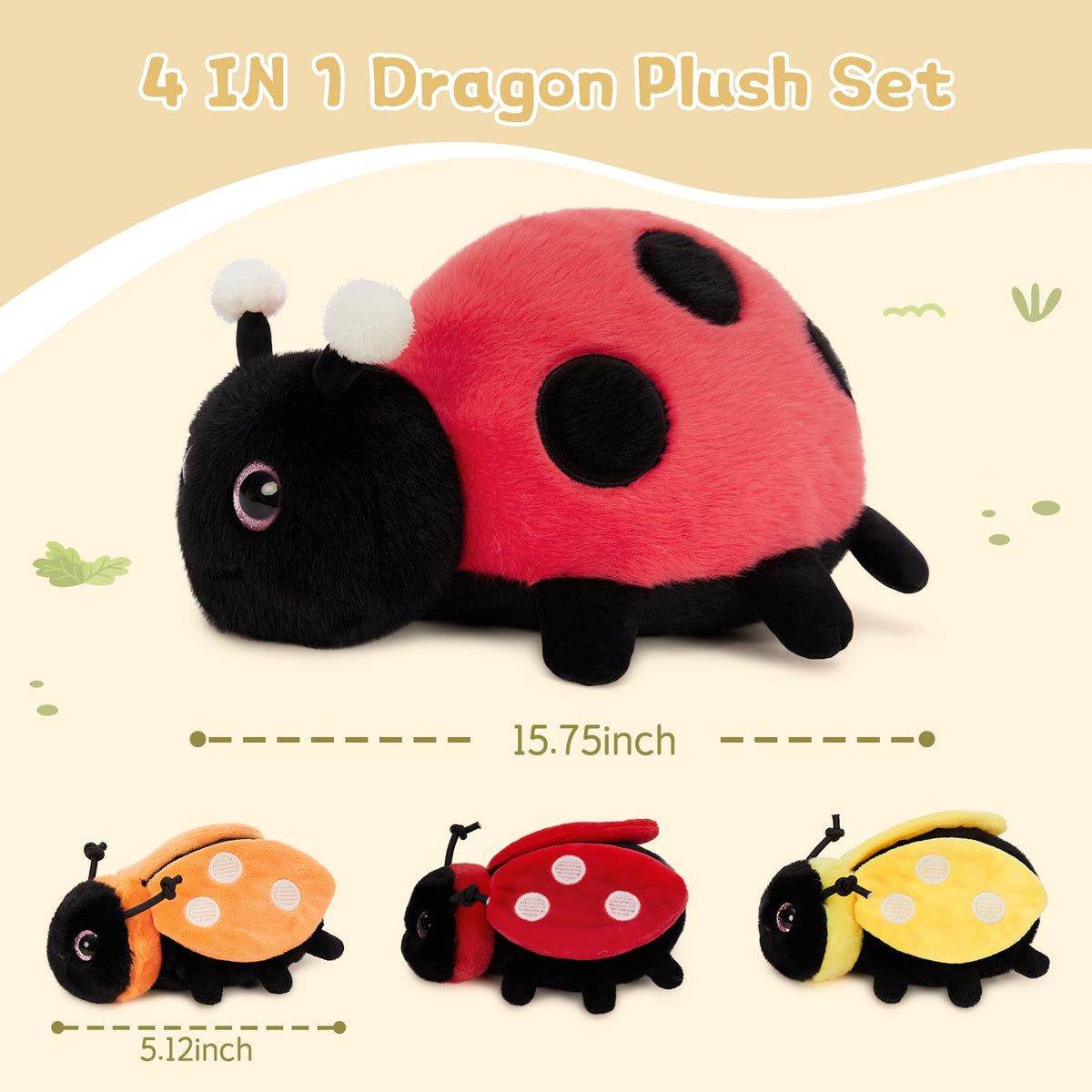 MaoGoLan Ladybug set serves as a cute party favor or baby shower gift.