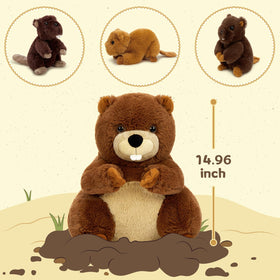 MaoGoLan beaver plush baby 3 with cuddly features for gentle play