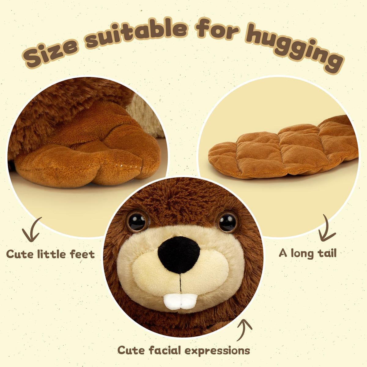 MaoGoLan beaver plush soft fur close-up highlights ultra-soft texture