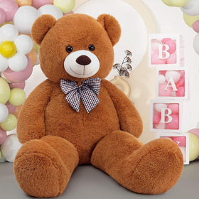 MaoGoLan giant bear adds playful warmth to bedroom decor.