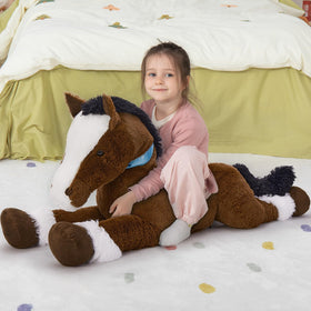 MaoGoLan big-pony-plush-pillow doubles as a comfy cushion and storytime companion.