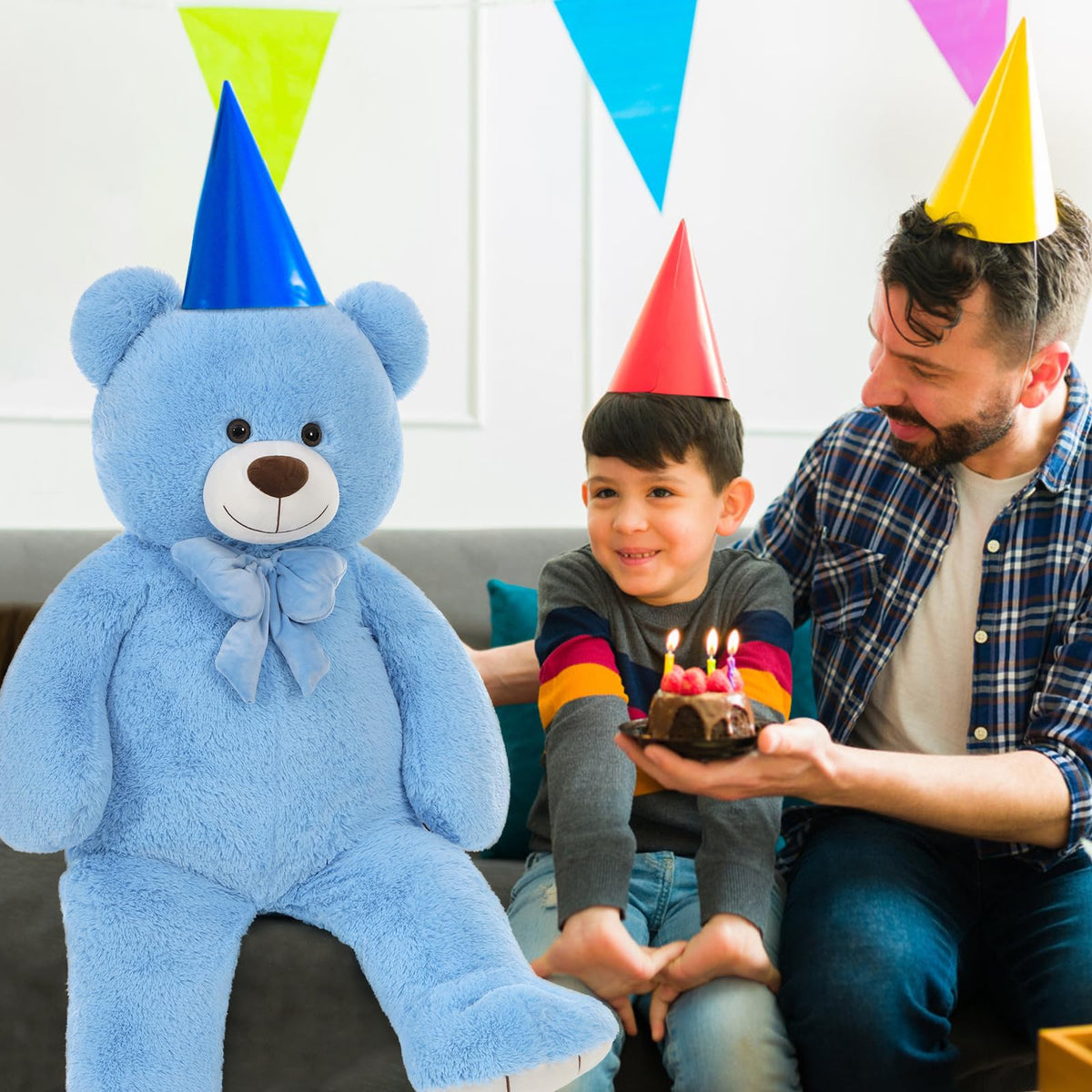 Maogolan gift-ready giant bear with bow, ideal for gifting occasions.