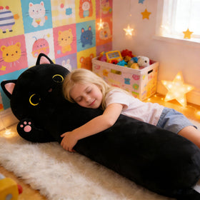MaoGoLan cat plush pillow suited for sofa, bed, or desk seating.