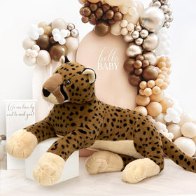MaoGoLan 53-inch cheetah plush pillow for cozy lounging and display.