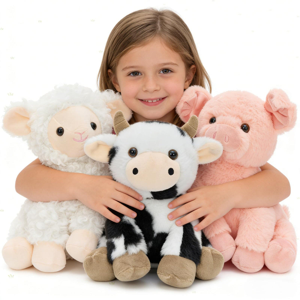 MaoGoLan cow plush front view for classroom storytelling and cuddle play