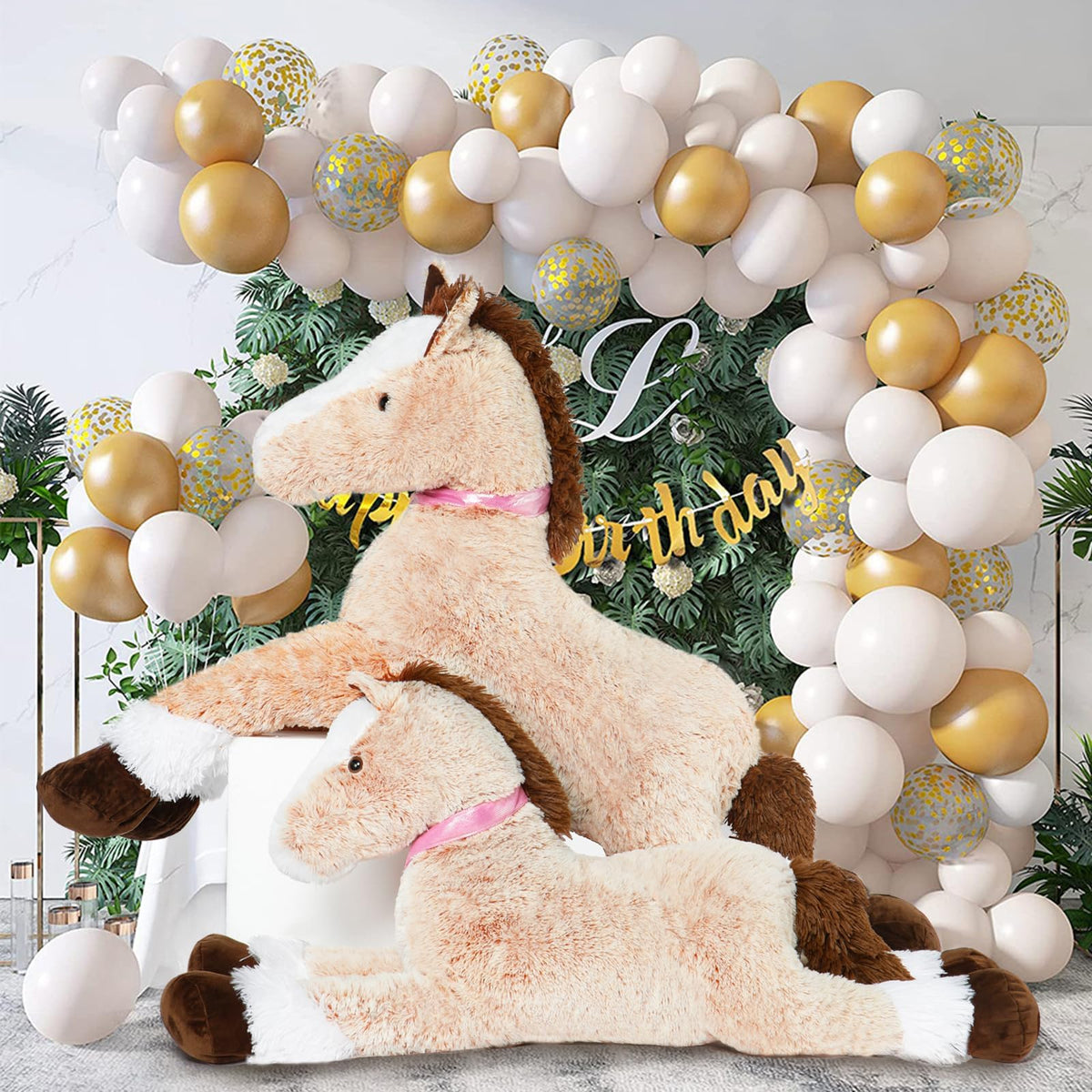 MaoGoLan CPSIA-certified large horse plush for kids.