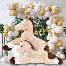 MaoGoLan CPSIA-certified large horse plush for kids.