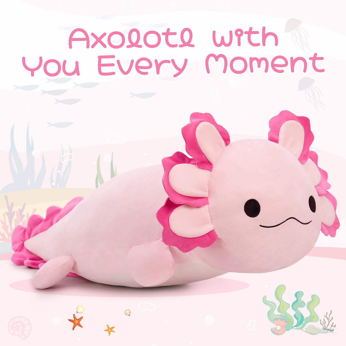 MaoGoLan decorative axolotl fits cozy bedroom corners