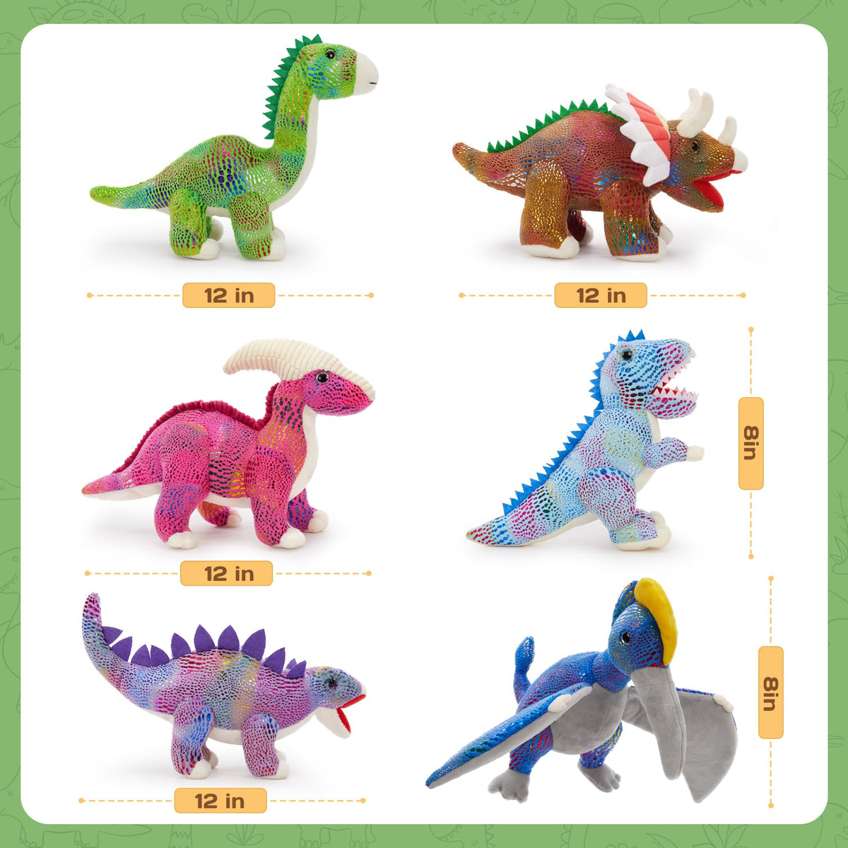 Maogolan dino squad stegosaurus plush: distinctive plates for display and play.