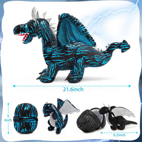 MaoGoLan dragon egg 1 plush with realistic crack pattern for discovery