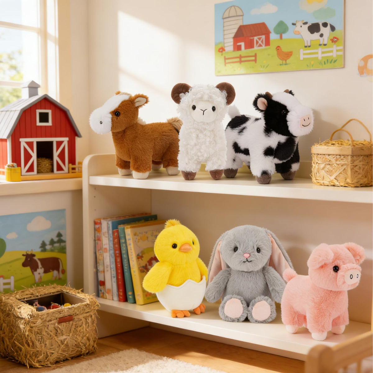 MaoGoLan farm animals pack, four plush pals in one set for versatile play.
