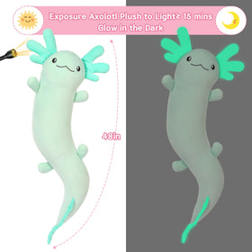 Embroidery-eyed axolotl plush adds charming detail and durable craftsmanship.