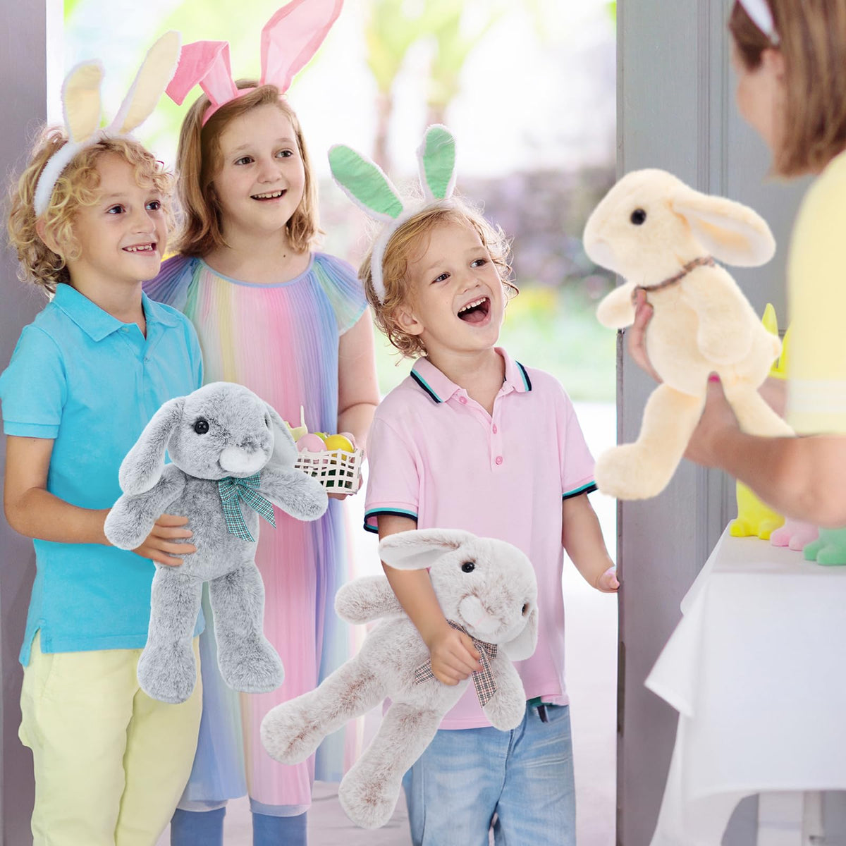 MaoGoLan fluffy bunny toy offers gentle sensory play