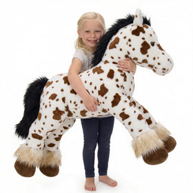 MaoGoLan giant Appaloosa horse plush body suitable for cuddling.
