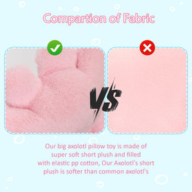 MaoGoLan 100 cm axolotl plush showcases generous length for cuddling