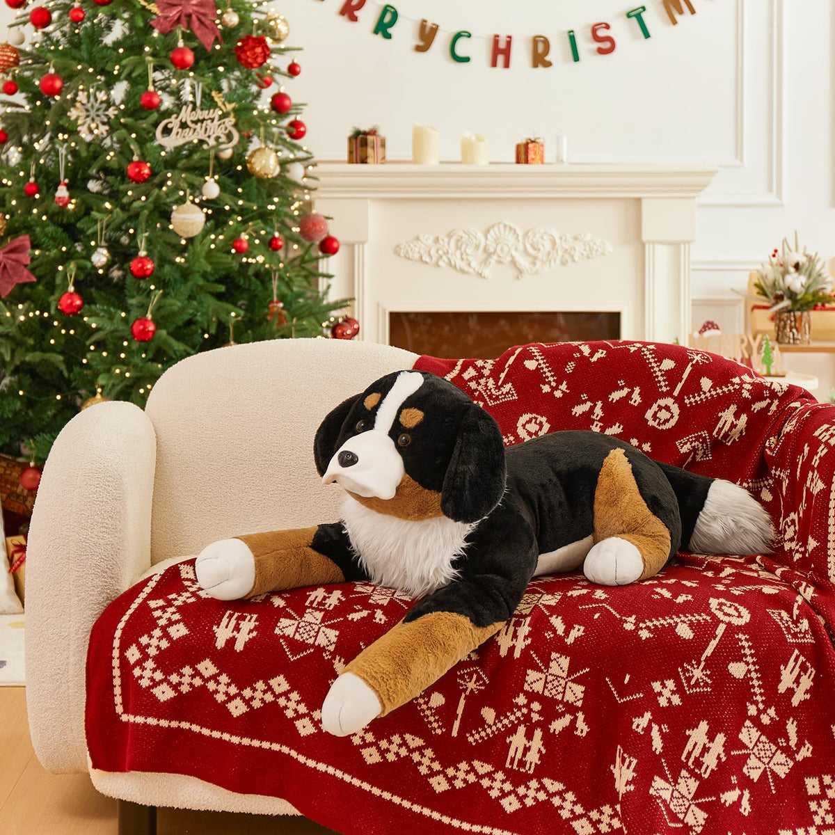 MaoGoLan giant Bernese plush, care-focused image, easy maintenance and long-lasting softness
