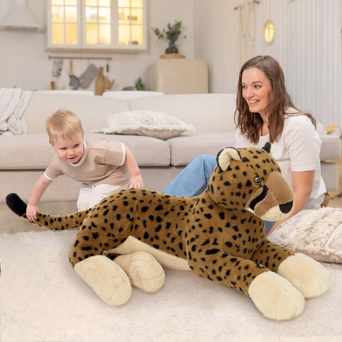 MaoGoLan giant cheetah plush gift idea for celebrations.