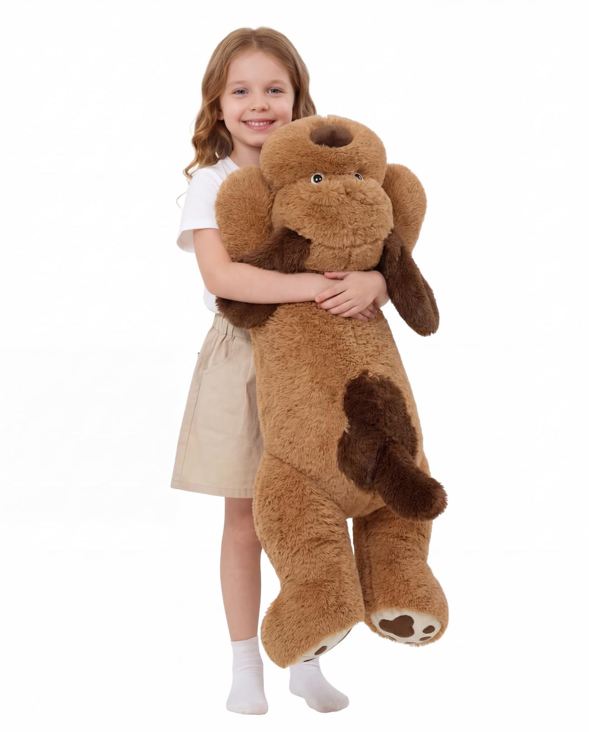 MaoGoLan giant dog plush 31inch soft fur, ideal for comforting cuddles.
