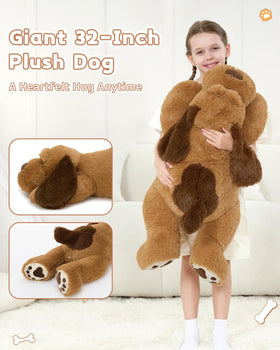 MaoGoLan giant dog plush 31inch, versatile as a decorative throw pillow.
