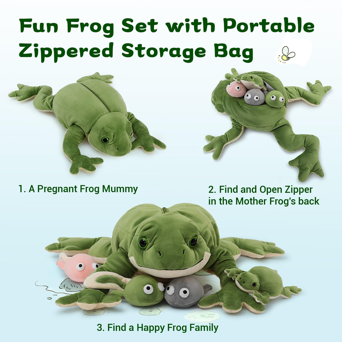 MaoGoLan giant frog plush in a nursery decor setting.