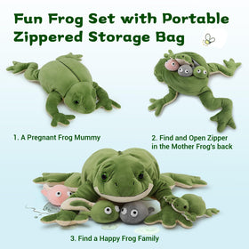 MaoGoLan giant frog plush in a nursery decor setting.