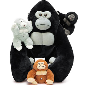 MaoGoLan giant gorilla plush viewed from the front, a cozy bedtime companion.