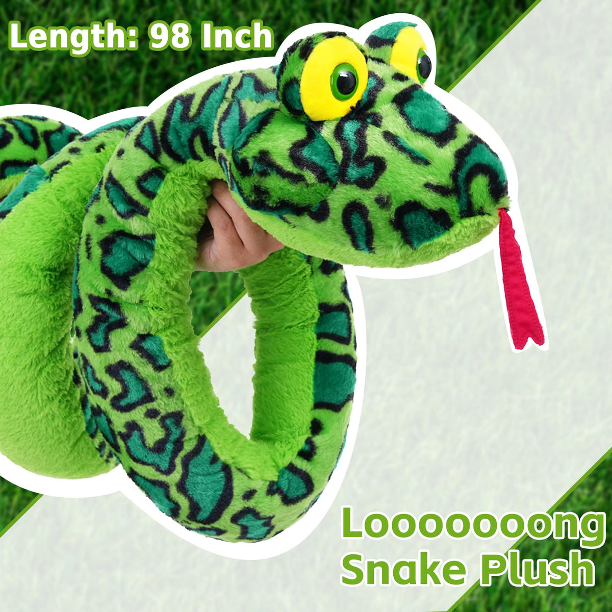 MaoGoLan giant snake pillow provides extra support for teens and adults.