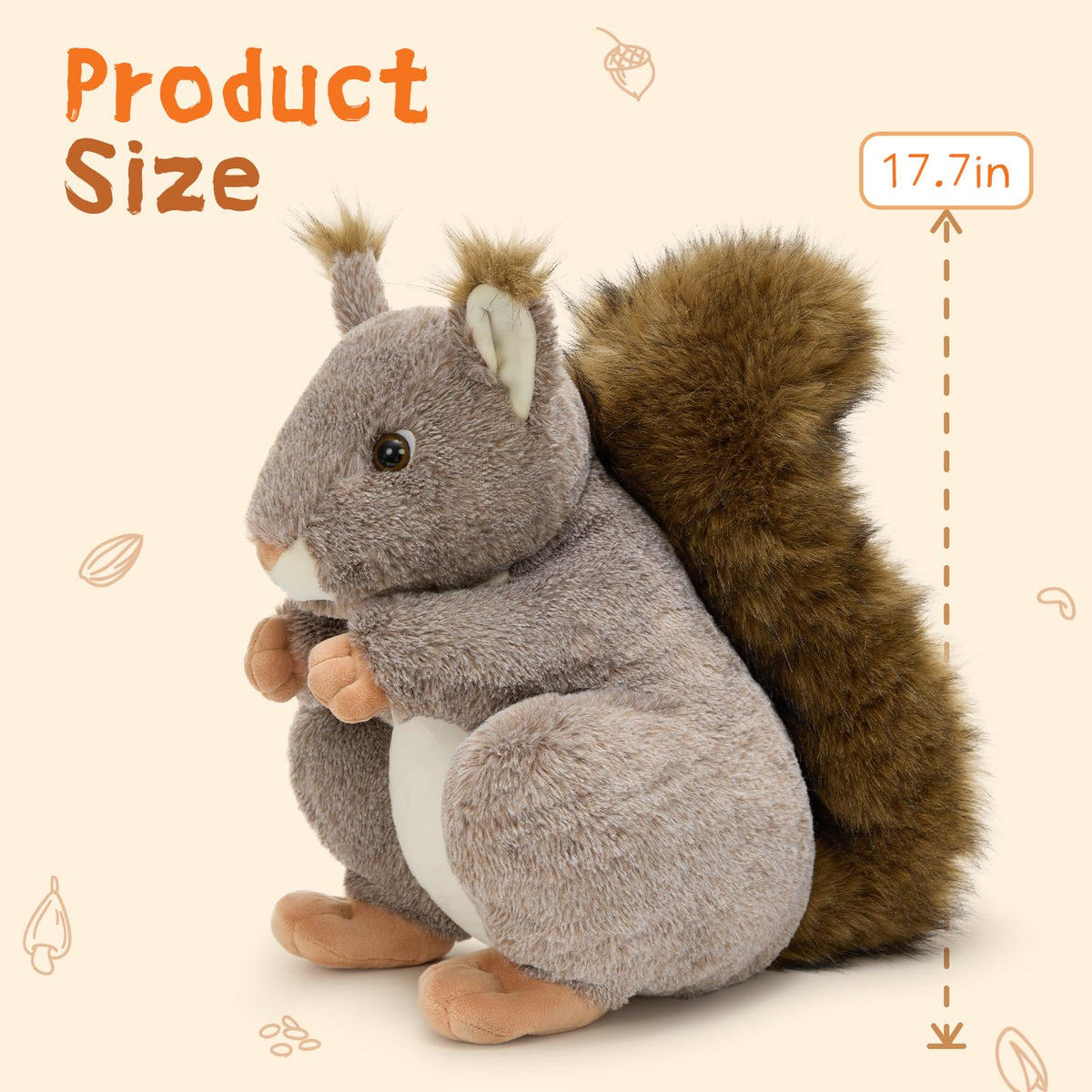 MaoGoLan travel-friendly cuddle companion, portable squirrel plush.