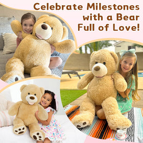 MaoGoLan giant teddy bear comforts kids during storytime and play