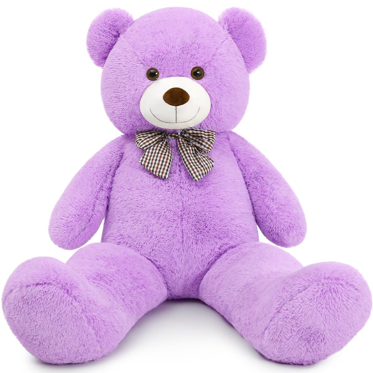MaoGoLan giant teddy bear 4 feet purple plush ideal for eye catching gift moments.