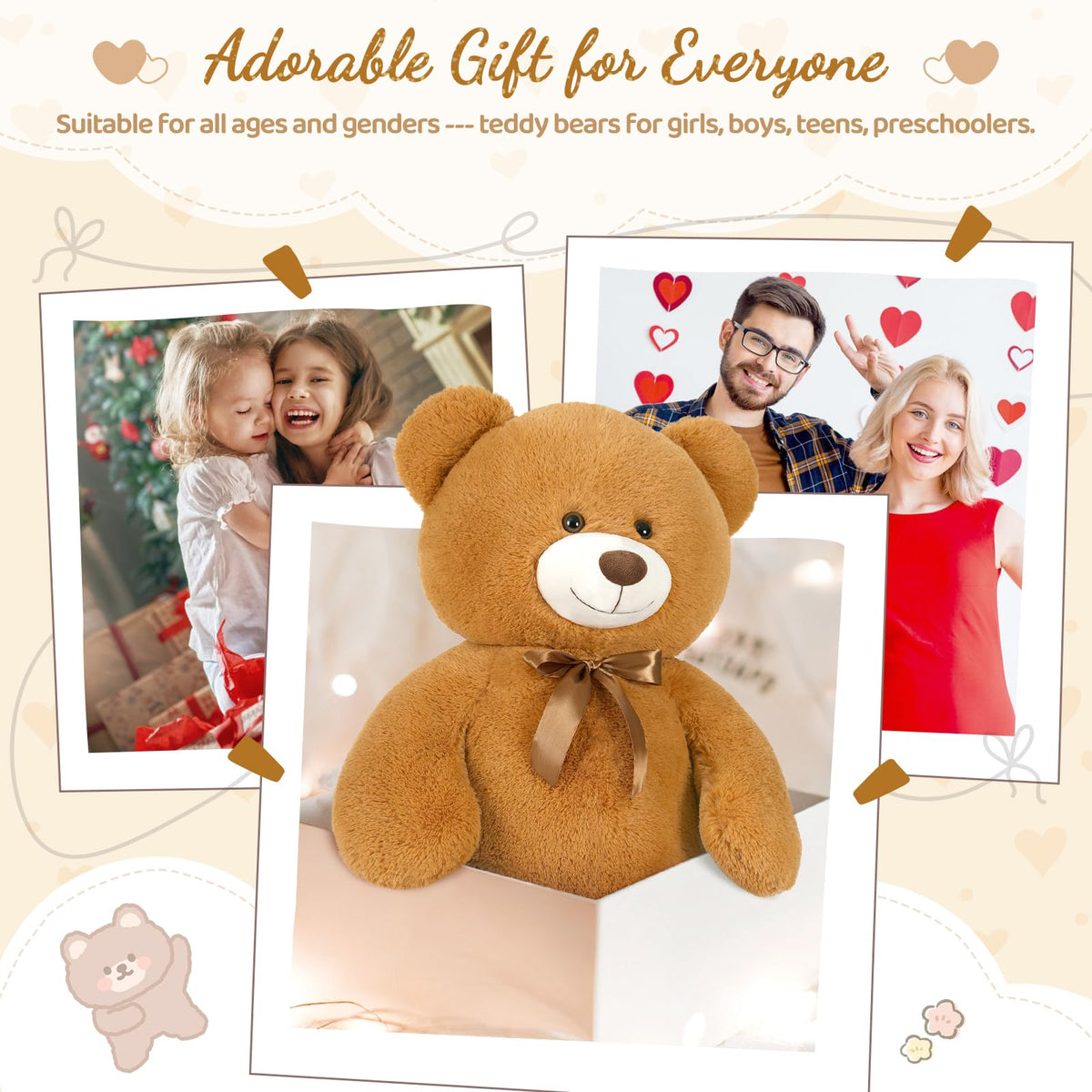 MaoGoLan large 50in plush shown with a care guide for maintenance.