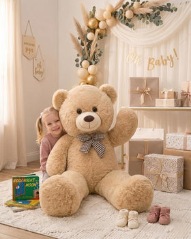 Maogolan Giant Teddy Bear hug position, perfect for shared warmth.