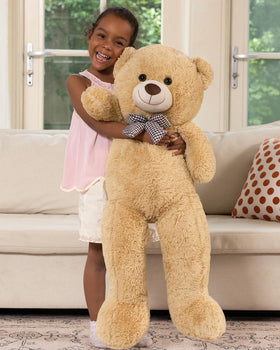 Maogolan Giant Teddy Bear room decor setup, adds charm to space.
